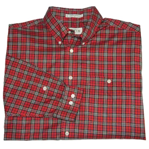 NEW Orvis Red Plaid Cotton Shirt Classic Fit Men's Size XL - Picture 1 of 2